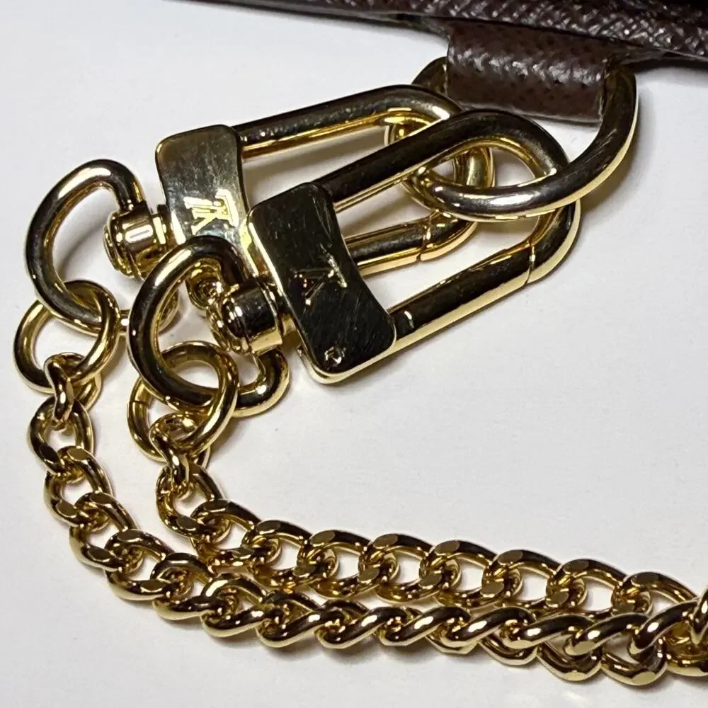 Louis Vuitton Ebene Damier Portefeuille Acordion Wallet Wristlet Authentic Bag